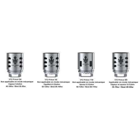 Résistance Tfv12 Prince - pack de 5 - Smok