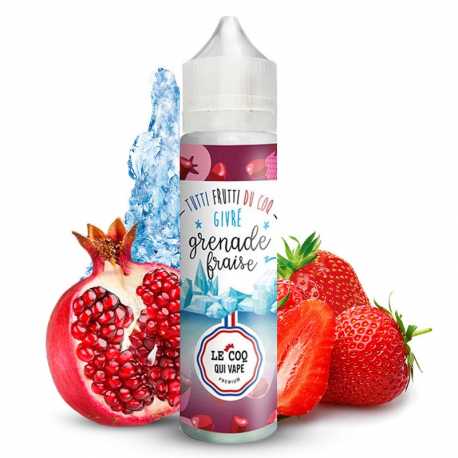 Grenade Fraise Givrée 50ml - Le Coq Qui Vape
